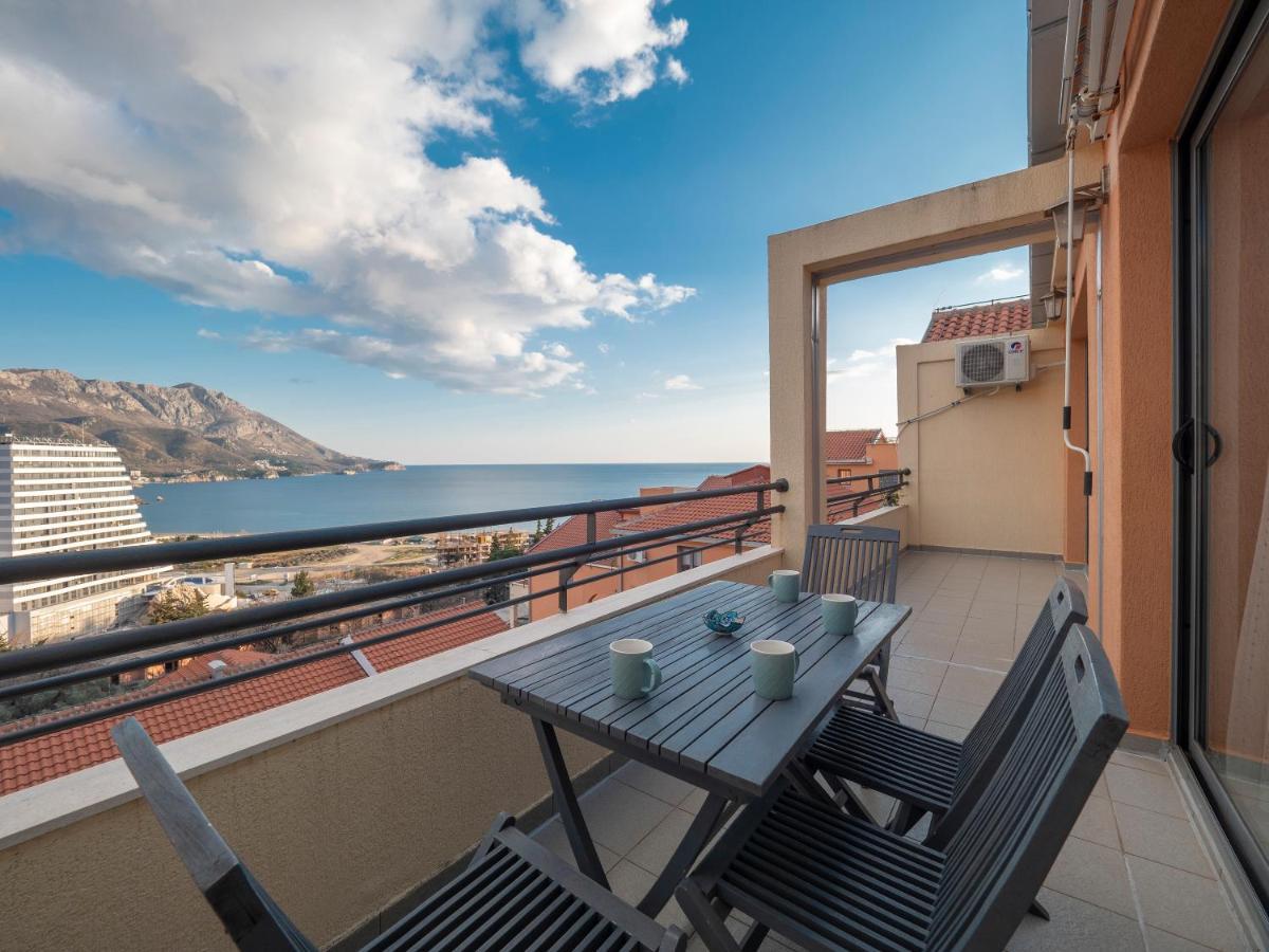Sea View Two Bedroom Family Apartment With Pool - Sunset Ivanovici Бечичи Экстерьер фото