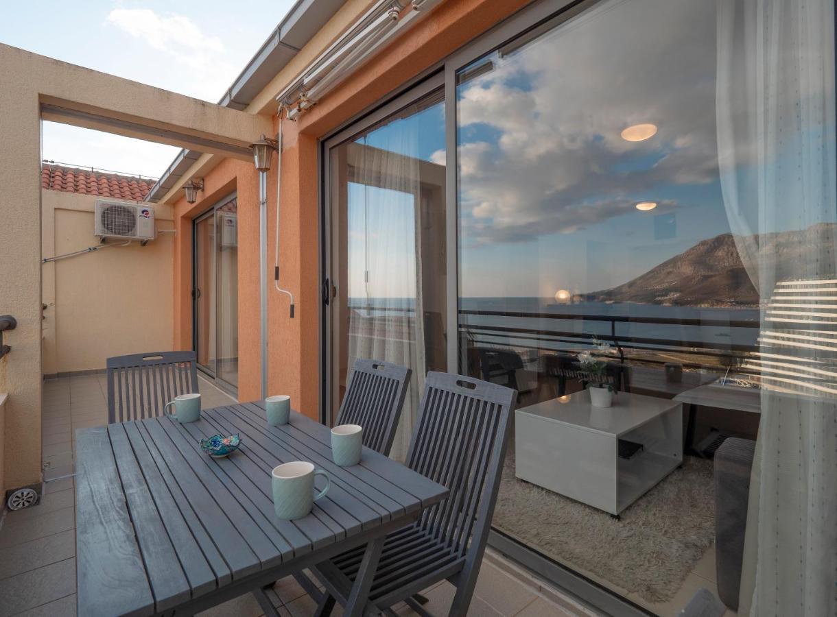 Sea View Two Bedroom Family Apartment With Pool - Sunset Ivanovici Бечичи Экстерьер фото
