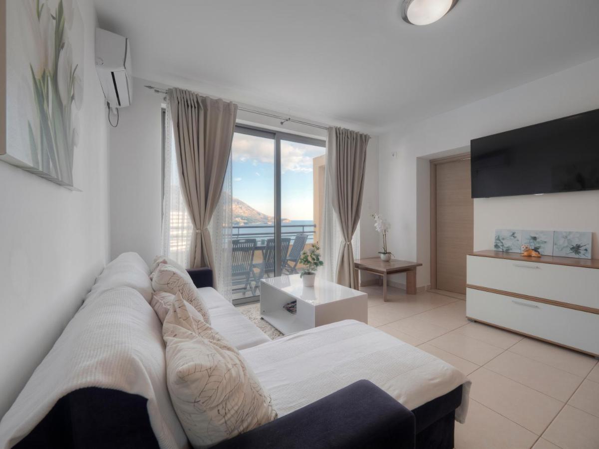 Sea View Two Bedroom Family Apartment With Pool - Sunset Ivanovici Бечичи Экстерьер фото